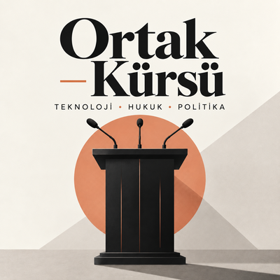 Ortak Kürsü logosu: krem zemin üzerinde kiremit rengi daire önünde siyah bir kürsü